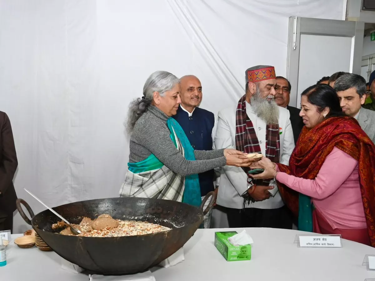 Interim Budget 2024: Watch FM Nirmala Sitharaman Take Part In Halwa Ceremony Interim Budget 2024: Watch FM Nirmala Sitharaman Take Part In Halwa Ceremony
